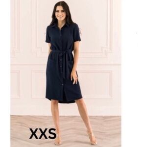 Rachel parcell navy shirt dress xxs